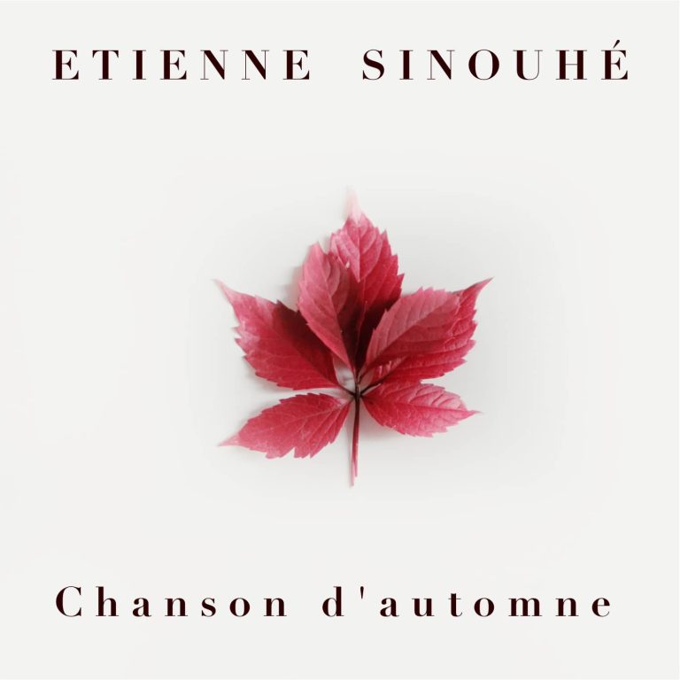 une feuille rouge qui symbolise l'automne pour le disque d'Étienne Sinouhé